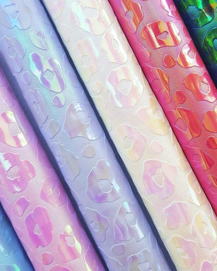 Colorful Leopard Print Faux Leather Craft Sheets - DIY Creativity Kit, 22*30CM