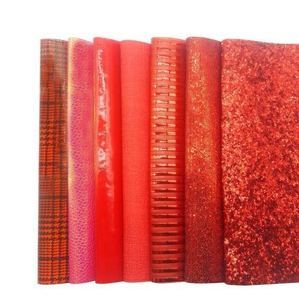 Ruby Radiance Faux Leather Crafting Set - Premium Quality for Stylish Creations