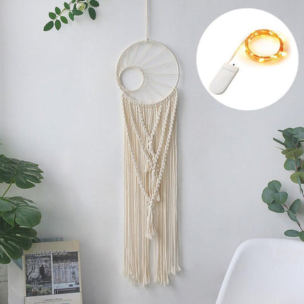 Moonlit Dreams Macrame Wall Hanging - Handcrafted Eco-Conscious Bohemian Decor