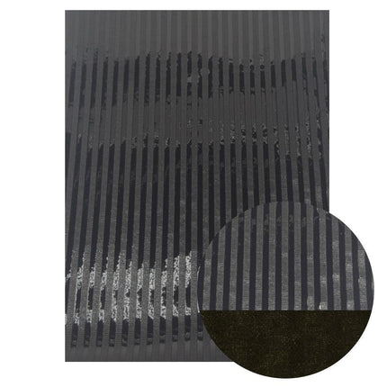 Sparkling Black Faux Leather Crafting Kit - Essential DIY Supplies