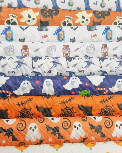 Hauntingly Delightful Faux Leather Craft Fabric for Creative Halloween Designs