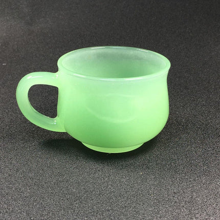 Sophisticated White Jade Glass Coffee Cup Set - Elevate Your Drinking Experience