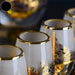 Opulent Gold Foil Glass Wine Set with Mixer