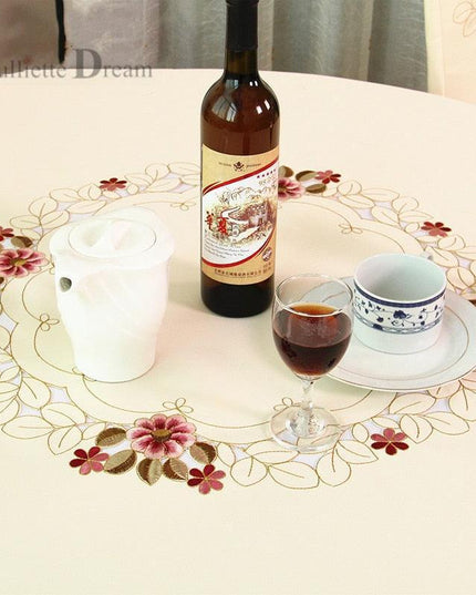 Elegant Floral Jacquard Tablecloth - Enhance Your Dining Ambiance