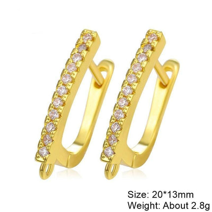 Stunning Handmade Gold & Silver Earring Hooks Adorned with Dazzling Austrian Crystals - Eco-Friendly Luxury Jewelry