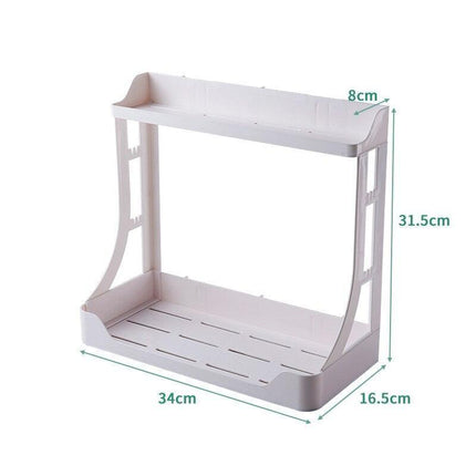 Sleek Two-Tier Bathroom Organizer with Easy No-Drill Installation