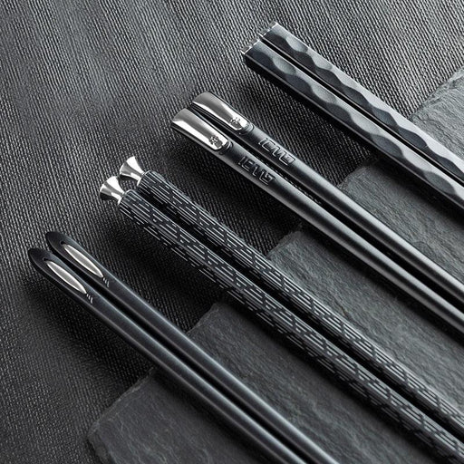 Elegant Sustainable Stainless Steel Sushi Chopsticks Bundle - 5 Pairs