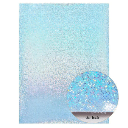 Iridescent Blue Snake Glitter Fabric for Creative Crafting