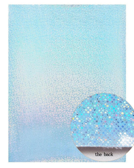 Iridescent Blue Snake Glitter Fabric for Creative Crafting