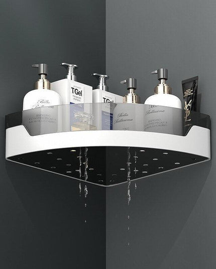 Modern Gray Nail-Free Shower Organizer for Effortless Bathroom Storage