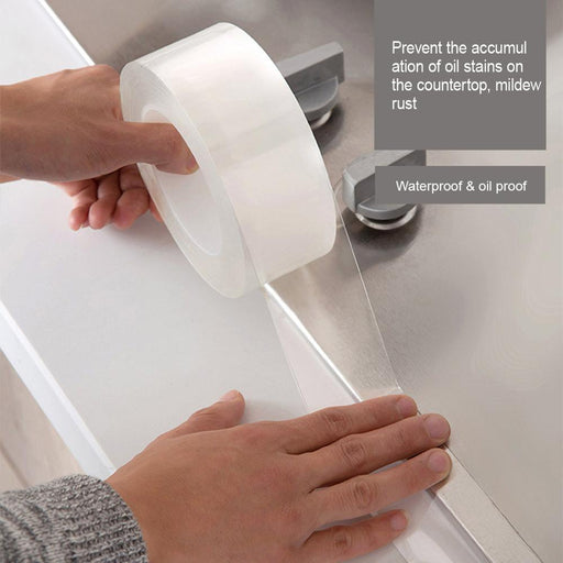 Kitchen Waterproof Tape Mildew Transparent Sealing Self-adhesive Nano Tape Sink Gap Toilet Corner Line Strip Sticker - Très Elite