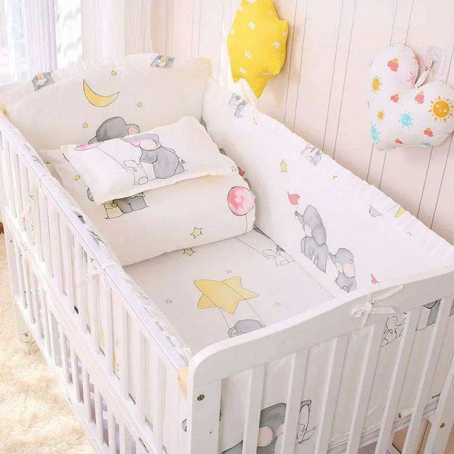 Blue Cosmic Comfort 6-Piece Crib Bedding Set for Celestial Dreams