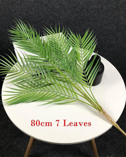 Lush Oasis 96cm Faux Palm Tree with Monstera Leaves - Chic Indoor Decor