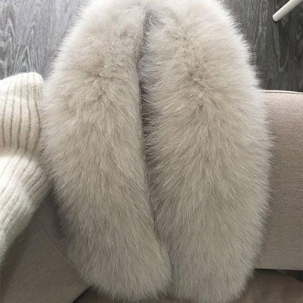Opulent Fox Fur and Wool Scarf Collar - Transform Your Winter Wardrobe with Elegance