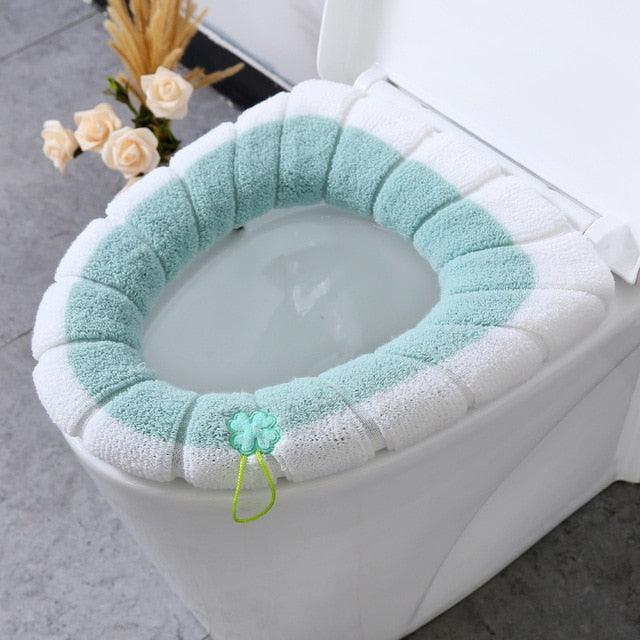 Winter Warm Plush Toilet Seat Cover - Cozy Bathroom Necessity