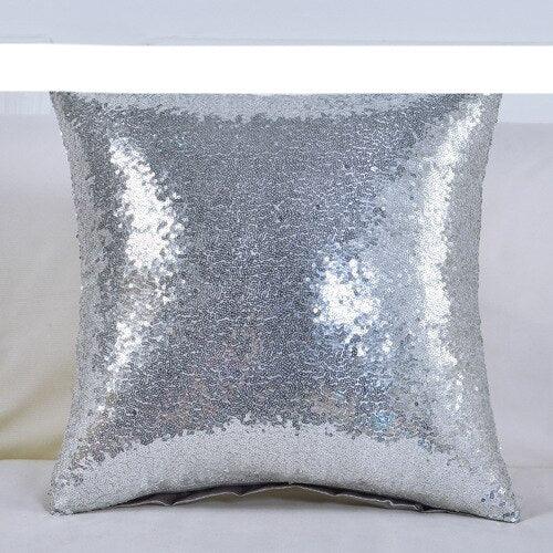 Yellow Sparkle Sequin Glam Pillow Cover