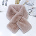 Luxurious Korean Style Rex Rabbit Fur and Leather Winter Scarf