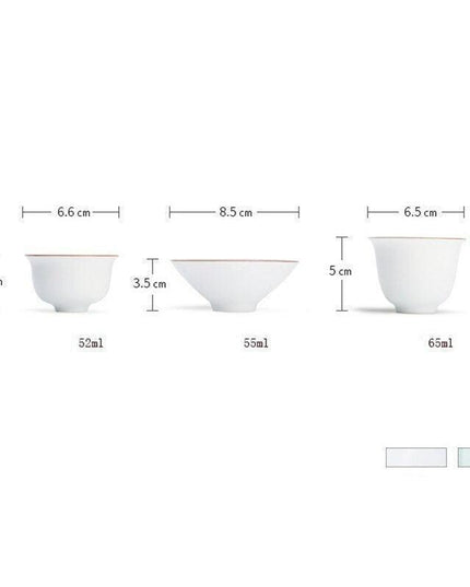 Handcrafted Elegance: Premium White Jade Porcelain Teacups for the Ultimate Tea Experience