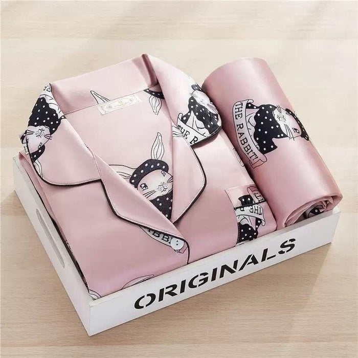 Playful Polka Dot Pajama Set with Fun Cartoon Trousers