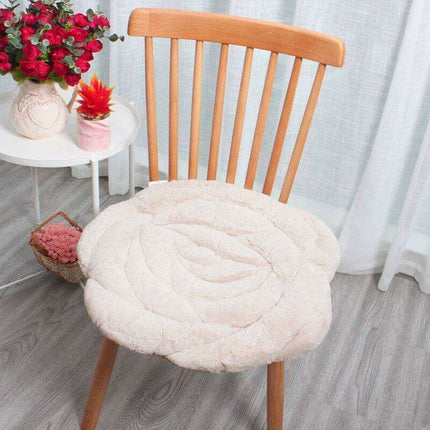 Elegant Japanese Rose Round Cushion with Soft PP Cotton Filling - Available in 55x55cm/45x45cm
