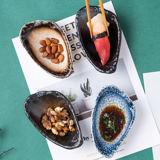 Elegant Japanese Ceramic Snack Plate with Handmade Charm