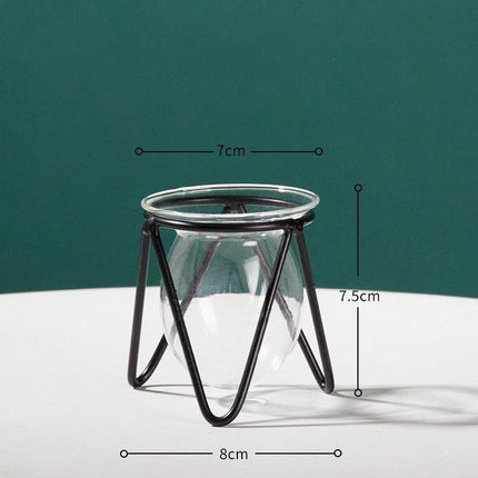 Nordic Elegance Handblown Glass Vase - Chic Decor Accent