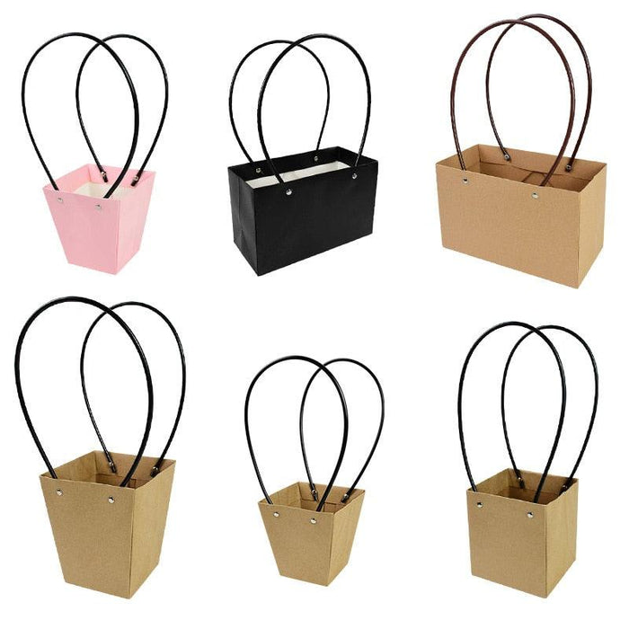 Eco-Friendly Floral Kraft Paper Gift Bag - Stylish & Sustainable