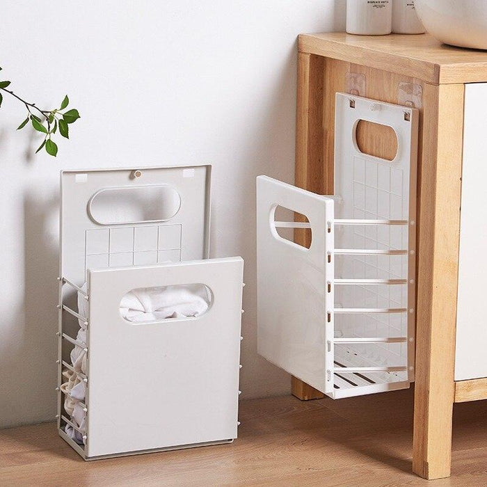 Wall-Mounted Large Foldable Laundry Basket with Handle