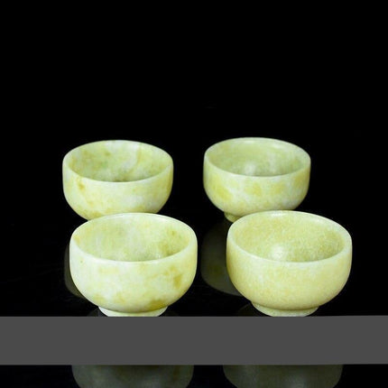 Luxurious Jade Stone Kung Fu Tea Set for Elegant Tea Ceremonies