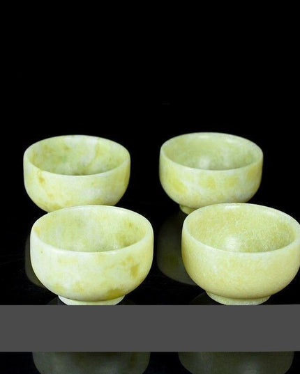 Luxurious Jade Stone Kung Fu Tea Set for Elegant Tea Ceremonies