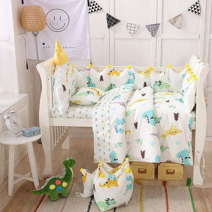 Nordic Chic 5-Piece Cotton Baby Crib Bedding Ensemble with Scandinavian Influence