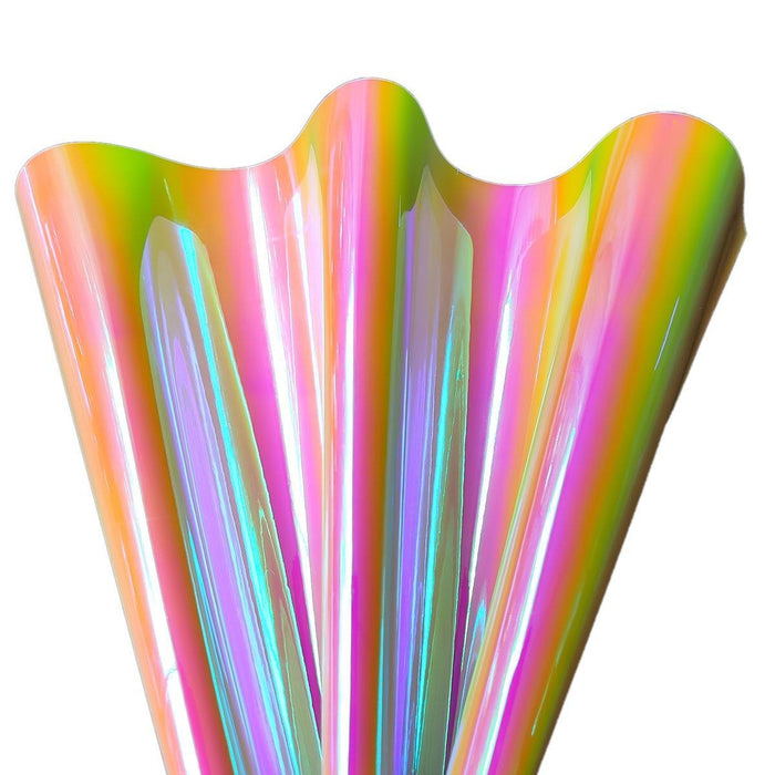 Reflective Holographic Iridescent Faux Leather - Essential Crafting Material