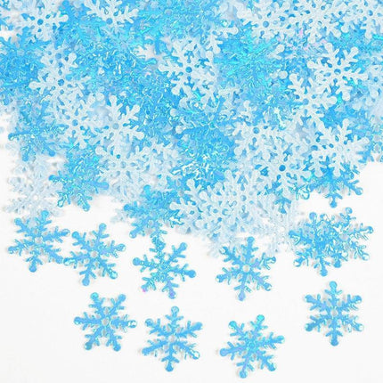 Magical Winter Snowflake Confetti Collection - 270 Mini Pieces for Festive Holiday Decor