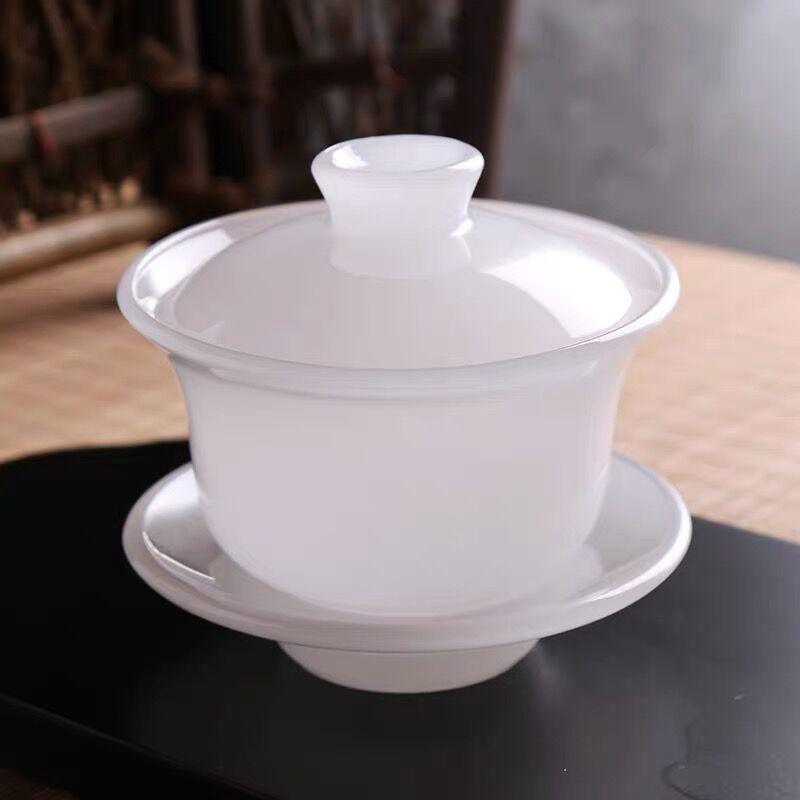 Zen Serenity: Handcrafted Jade Porcelain Kung Fu Tea Set