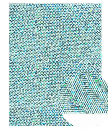 Glistening Ocean Blue Glitter Fabric: Unleash Your Creative Glamour
