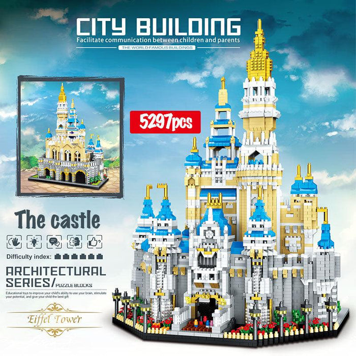 Enchanted 3D Princess Castle Building Set with Mini Architecture, Amusement Park Figures, and Bricks - Fun Toy for Kids