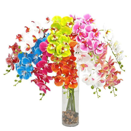 Orchid Splendor: Luxurious Silk Floral Arrangement for Stylish Living