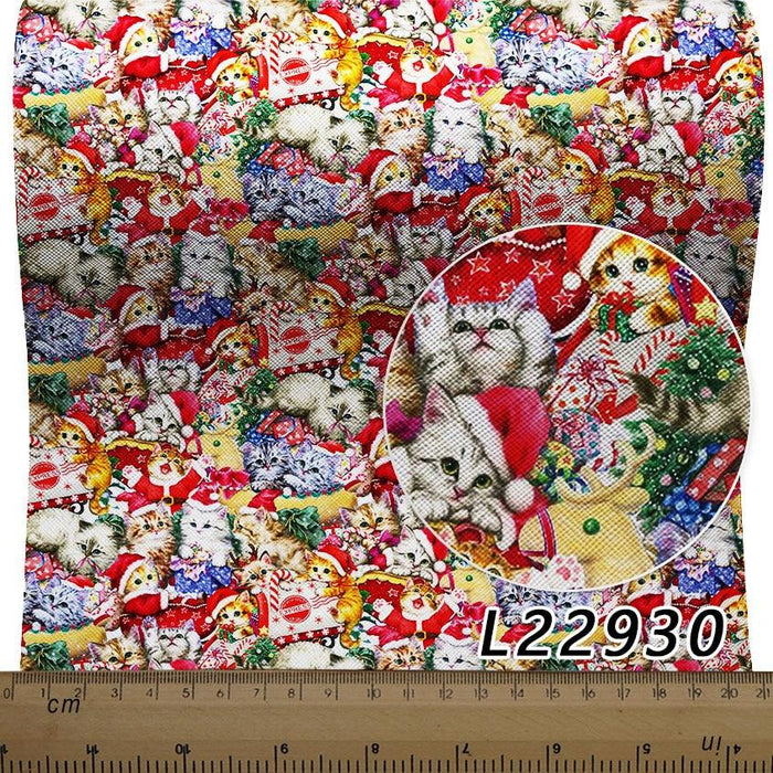 Luxurious Christmas Print Synthetic Leather - A4 22*30cm 1mm Masterpiece