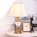 Sophisticated Metal Base Table Lamp with Fabric Shade for Elegant Home Lighting