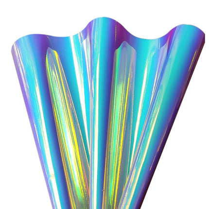 Radiant Holographic Mirror PU Leather Crafting Sheet