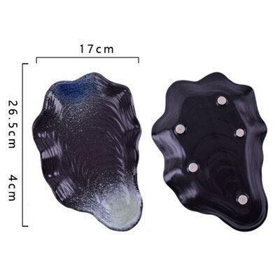 Elegant Ceramic Seashell Platter Set for Upscale Dining Experiences