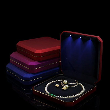 LED Jewelry Display Organizer Box for Elegant Showcase
