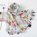 Luxurious Blue Porcelain Cashmere Blend Shawl - The Perfect Accessory for Any Occasion