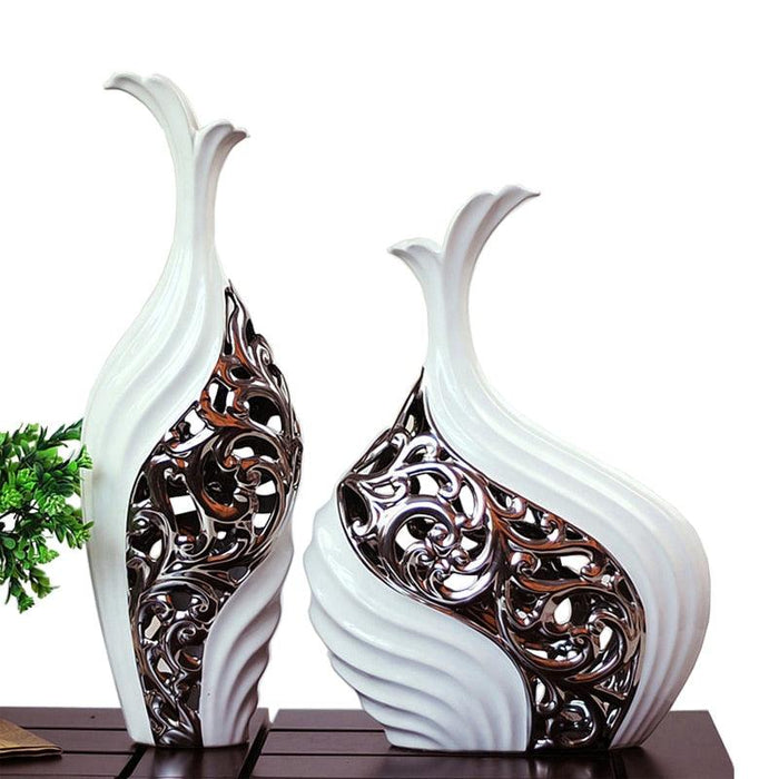 Sophisticated Handmade Ceramic Wedding Figurine for Elegant Indoor Enhancements
