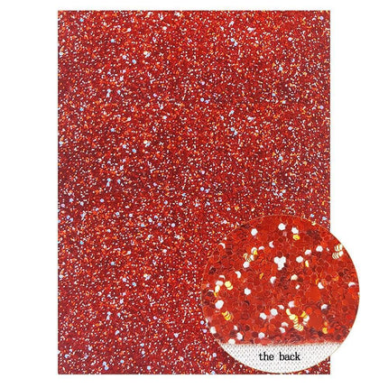 Glamorous Golden Purple Chunky Glitter Faux Leather Sheets for Creative DIY Projects