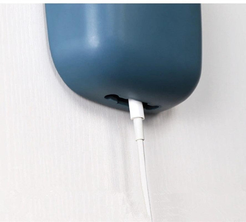 Modern Wall-Mounted Organizer with Integrated Phone Charging Station