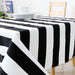 Striped Canvas Dining Tablecloth | Modern Elegance for Long-Lasting Style