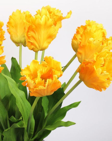 Luxurious Parrot Tulip Silk Flowers - Exquisite Artificial Blooms for Special Occasions