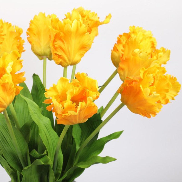 Luxurious Parrot Tulip Silk Flowers - Exquisite Artificial Blooms for Special Occasions