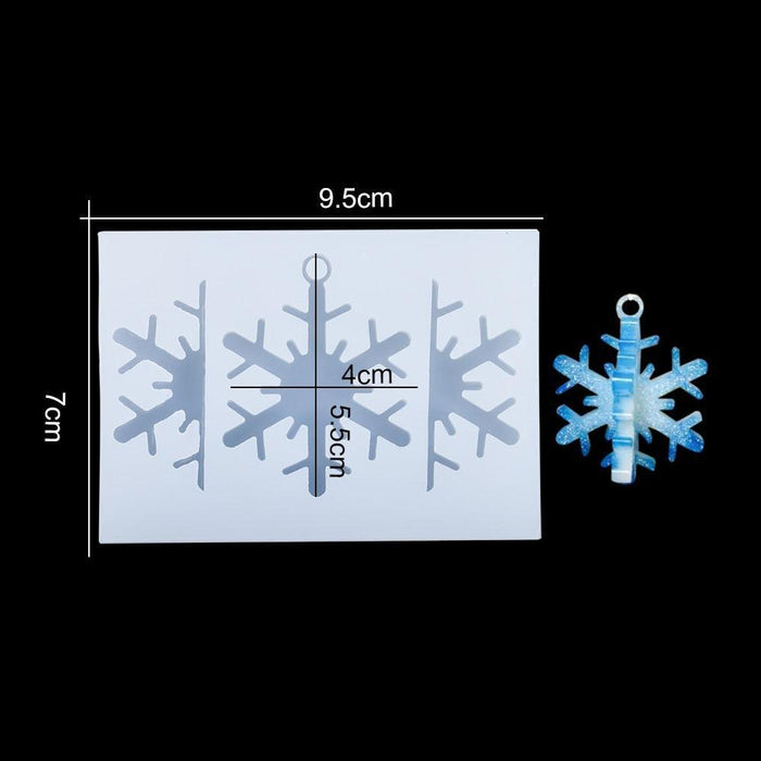 Festive Snowflake Silicone Mold Kit for Crafting Elegant Christmas Jewelry and Decorations